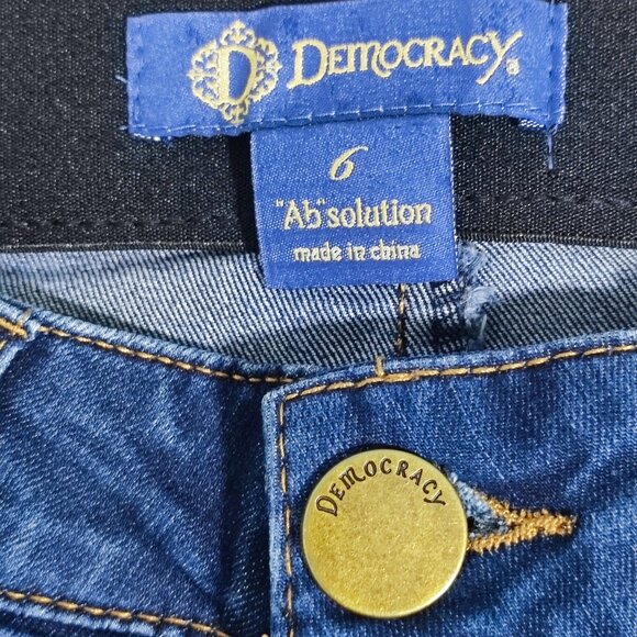 Democracy Jeans women's size 6 ink blue Angie "Ab"Solution Straight leg jeans - Picture 6 of 13